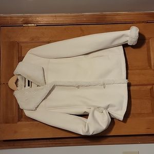 Slightly worn Extremely Soft faux fur suede like jacket.